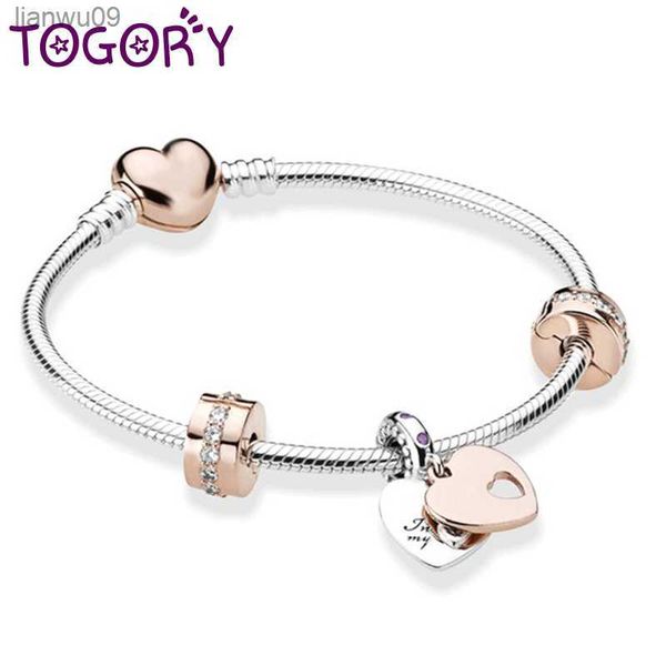 

love you forever beads charm bracelets diy elegant silver color snake chain bracelets for women lover jewelry gift special offer l230704, Black