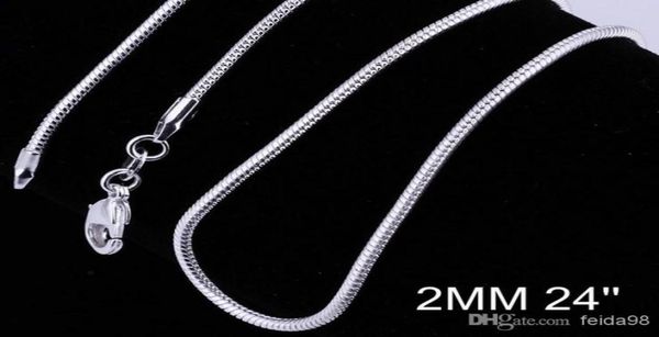 

bulk 925 silver fashion venetian chain necklace 2mm 20 inch 20pcs/lot1450980