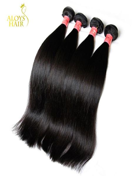 

peruvian malaysian indian brazilian straight virgin human hair weave bundles unprocessed remy human hair extensions natural color 8550428, Black