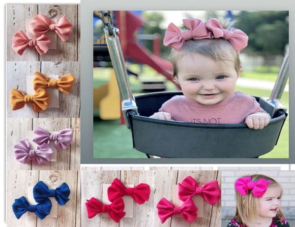 

new europe baby girls big bow hair clip kids bowknot barrette 2pcs set barrettes children hair accessory 149425003263, Slivery;white