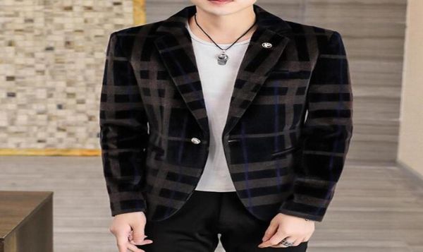 

men039s suits blazers classic striped printed velvet suit jacket men autumn single button mens casual coats streetwear brand 638007954033, White;black