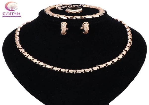 

fashion jewelry set bridal nigeria african beads jewelry necklace bracelet earring ring wedding jewelry sets for women1691608, Black