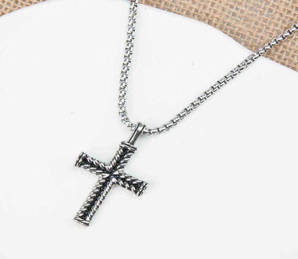 

men long classic gold jewelry necklaces necklace women 18k pendant diamond fashion chain chains cross punk 50cm6496392, Silver