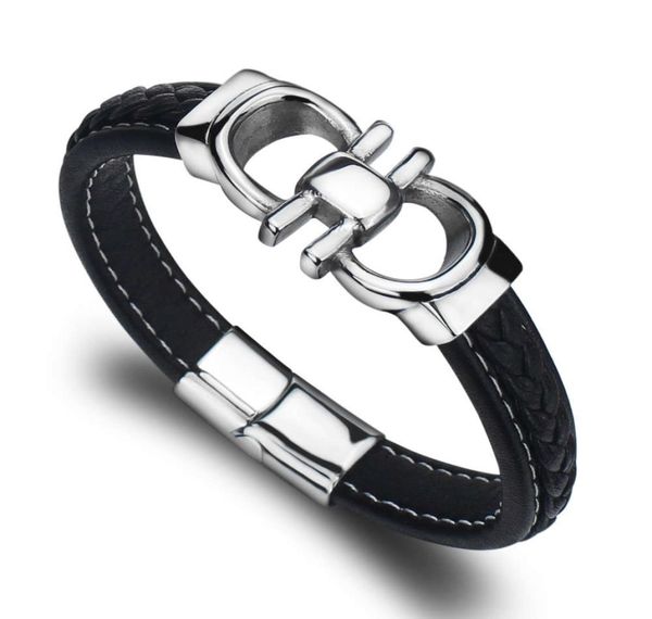 

bangle leather bracelet men039s jewelry gift scy115301231459225, Black