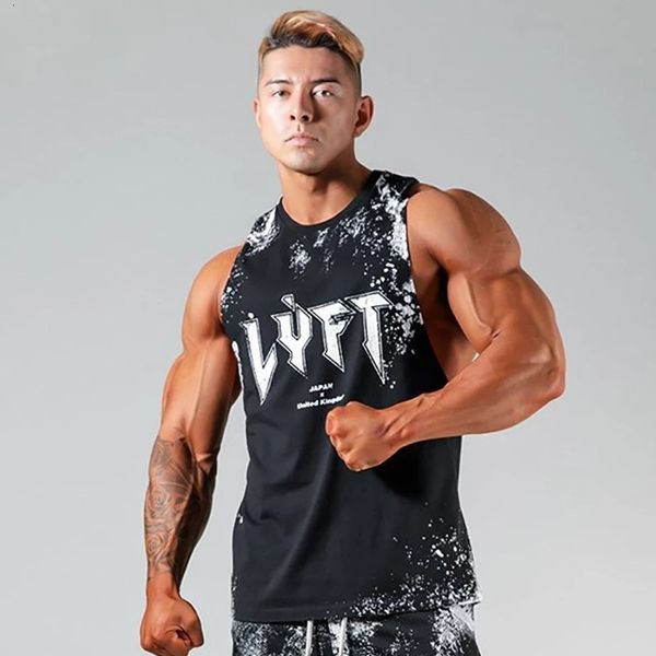 

men' tank summer style casual fitness black vest jogging running breathable slimfit tshirt cotton round neck sports 230711, White;black