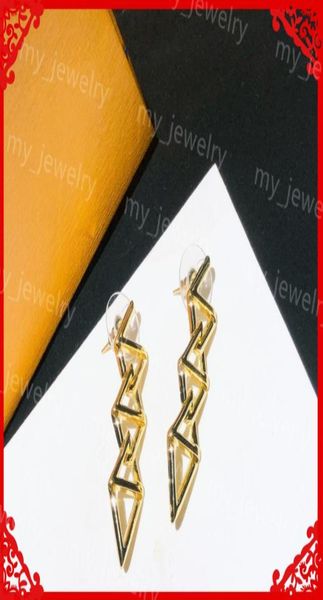 

fashion 18k gold earrings designers letter earrings women curb chain earring for lady party wedding lovers gift engagement jewelry5345993, Golden;silver