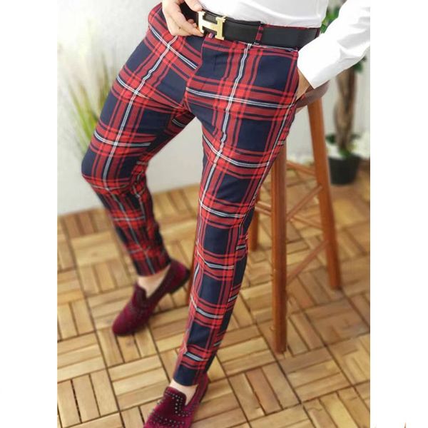 

men's pants y2k mens vintage thin style cargo long pants men streetwear jogging pencil plaid pants men casual trousers pantalones hombr, Black
