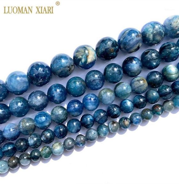 

fine rare 100 natural kyanite gemstone round stone beads for jewelry making diy bracelet necklace 567810mm11795690
