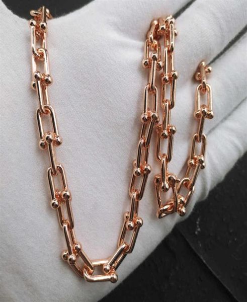 

hardwear graduated necklace cross for women series chain link necklace charm small u type luxury brand jewelry 925 sterling silver2320241, Silver