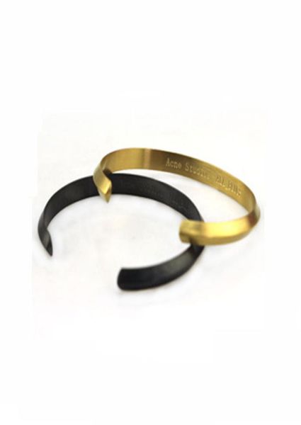 

european simple men039s and women stainless steel cuff bracelets black silver golden triangle bracelet jewelry accessori6510363, White
