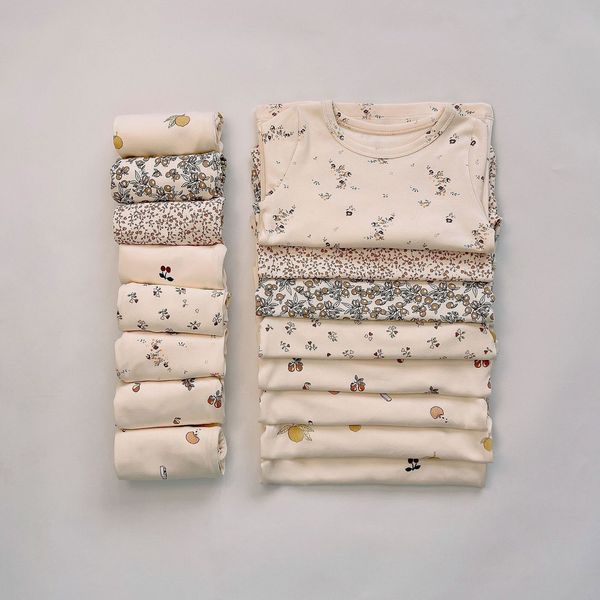 

pajamas floral print baby pajama set clothes infant kids outfits sweatshirt suit children cotton pants clothing 230711, Blue;red