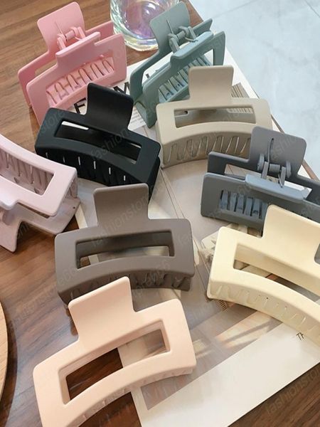 

large hair claws clamps elegant acrylic hairpins barrettes geometric square bath clip for women girls hair accessories4515560, Slivery;golden