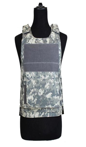 

tactical camo vest men camouflage waistcoat swat train combat paintball cs game equipment protective vest1077377, Black;white