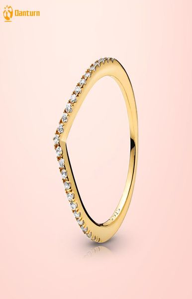 

danturn new 925 sterling silver rings sparkling wishbone ring original 925 silver european ring women diy jewelry making gift2999899, Slivery;golden