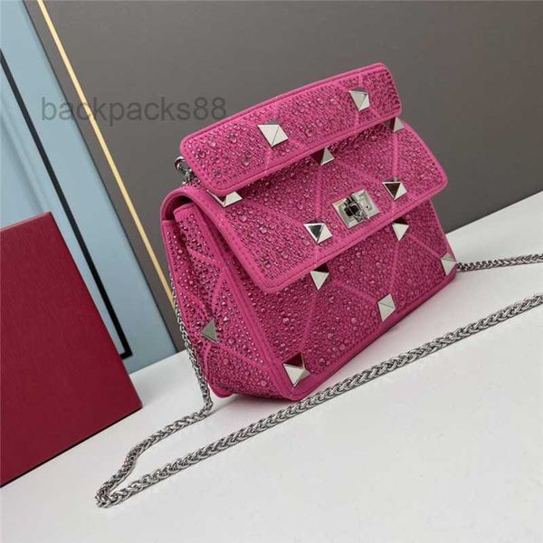 

diamond designer bag crossbody beach bags luxurys women handbags crystal handheld rivet trendy leather handbag aedo