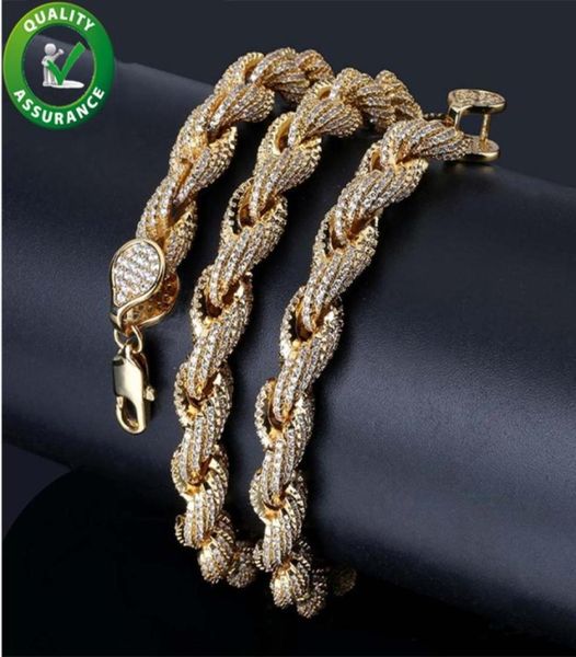 

iced out chains hip hop jewelry mens luxury designer necklace bling diamond cuban link chain fashion charms silver gold micro pave4582752, Black