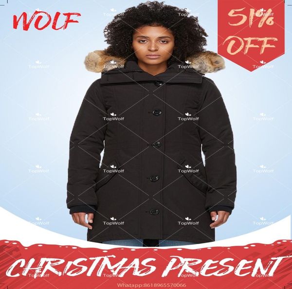 

op winter down jackets hoodie real wolf fur holder women039s jacket zipper windproof1362454, Black