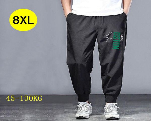 

men039s plus sizes pants elastic waist solid thin trousers with drawstring jogging sweatpants outdoor loose sports trouser3580501, Black