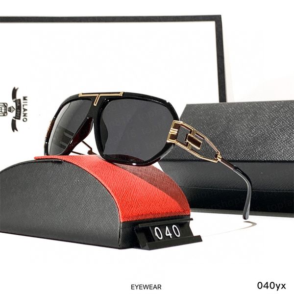 

2023 designer sunglasses classic eyeglasses goggle outdoor beach sun glasses for man woman mix color optional triangular signaturewith origi, White;black