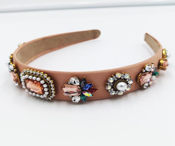 

crystal gemstone pearl headbands baroque hair accessories head band fashion headwear hairbands for women multicolor7837482, Silver