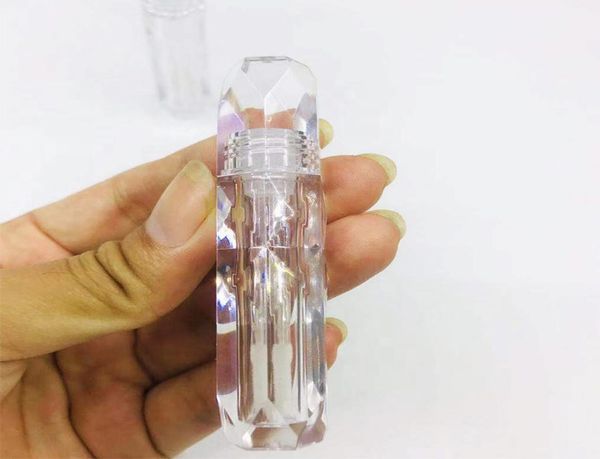 

whole cosmetics packaging crystal diamond empty lipgloss tubes 3ml mini clear lip gloss tube container transparent lipgloss bo3273976
