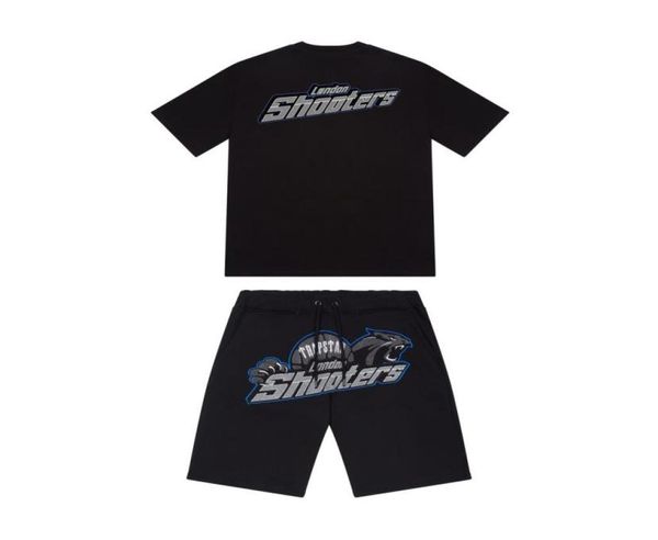 

summer new trapstar london shooter shortsleeved t shirt suit chenille decoding black ice flavor 20 men039s round neck tshirt8749734, White;black