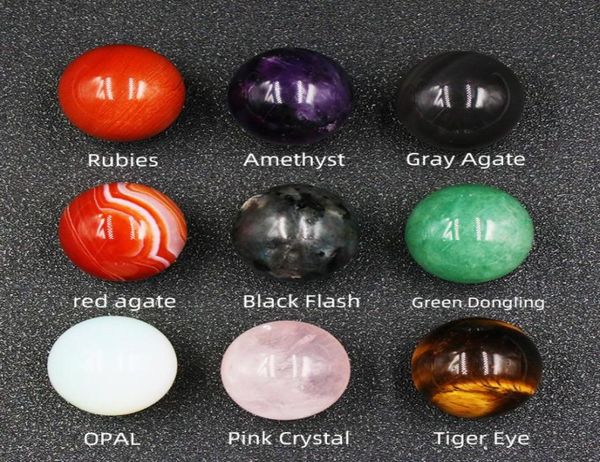

25mm stone ball amethyst rose quartz agate natural stone plant ornaments chakras yoga pieces stones jewelry making accessories9555221, Black