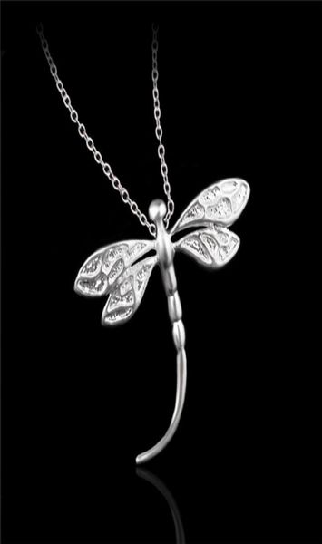 

cute design 925 sterling silver dragonfly pendant necklace fashion party jewelry for women 1182232