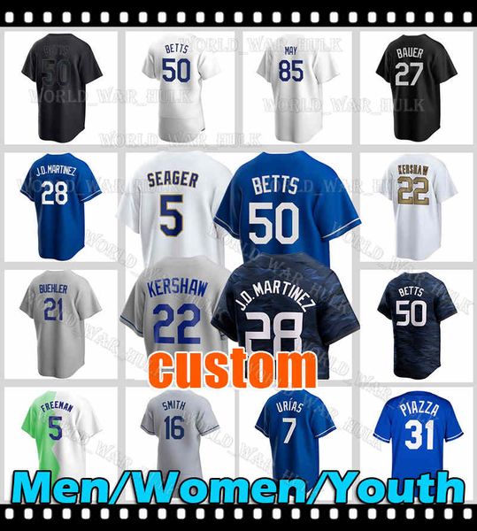 

s-6xl 50 mookie betts baseball jersey julio urias freddie an clayton kershaw james outman martinez max muncy walker buehler trevor bauer jac, Blue;black