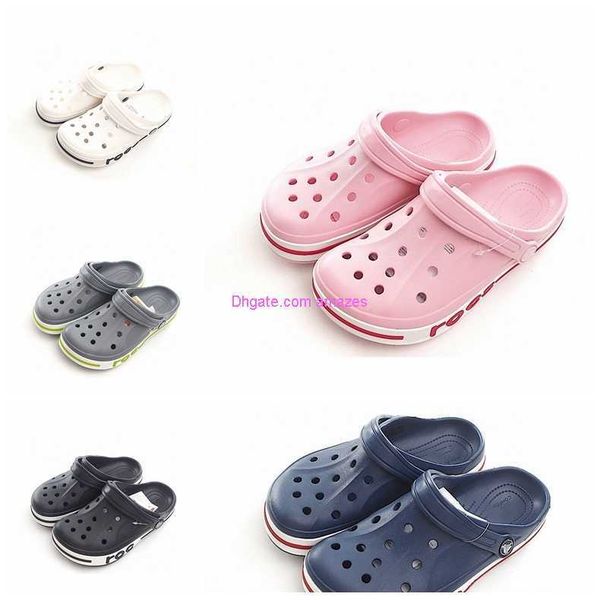 

designer sandals new slides croc clog toddle slippers kids slipper triple white pink navy blue grey waterproof shoes hospital nursing sneake, Black