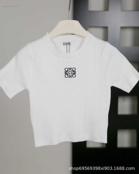 

23 spring yang mi same style qu zhu yarn texture short sleeve t girl, White