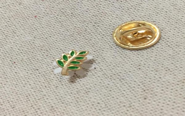 

100pcs small custom enamel brooch and pins badge green leaf acacia sprig ma regalia mason lapel pin akasha gift for fello24632245160, Gray