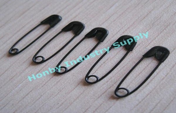 

pack of 2000 pcs mini 000 19 mm seel safety black cloth tag pin 6845607, Silver