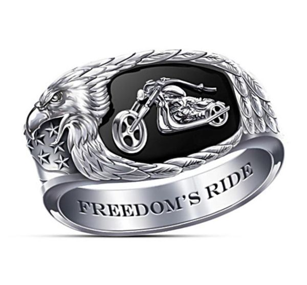

new hip hop big rings for men rock style viking india steampumk silver color cowboy motorcycle fashion accessories gifts jewelry1638620, Golden;silver