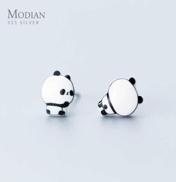 

animal cute panda stud earrings for women girl kids 925 sterling silver ceramics jewelry fashion bijoux 20120 21070712826514026948, Golden;silver