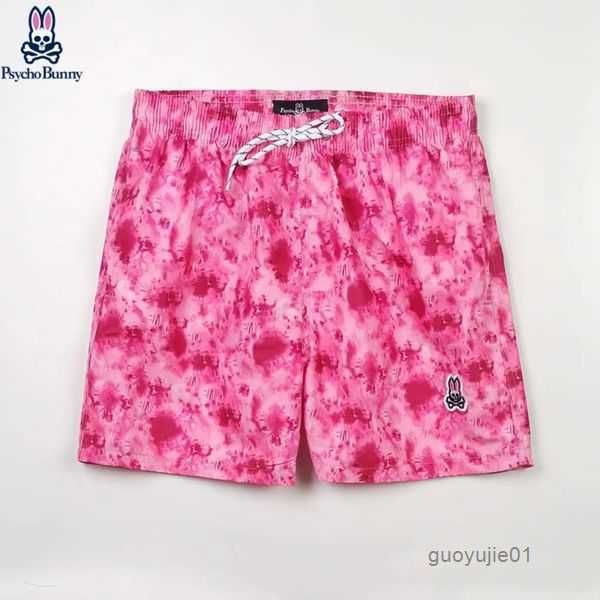 

mens fashion beach pants skull rabbit psycho bunny surf shorts quick dry european and american style pln5, White;black