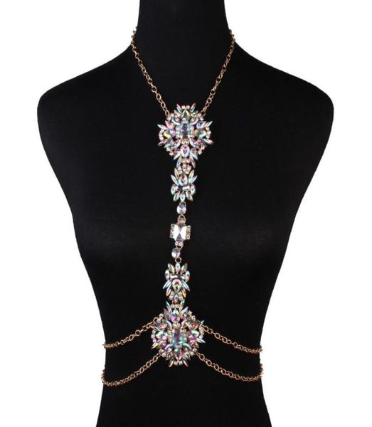 

women ab crystal body chains jewelry waist bikini beach belly chains harness gold pendant necklaces sandy accessories female 5096110, Silver