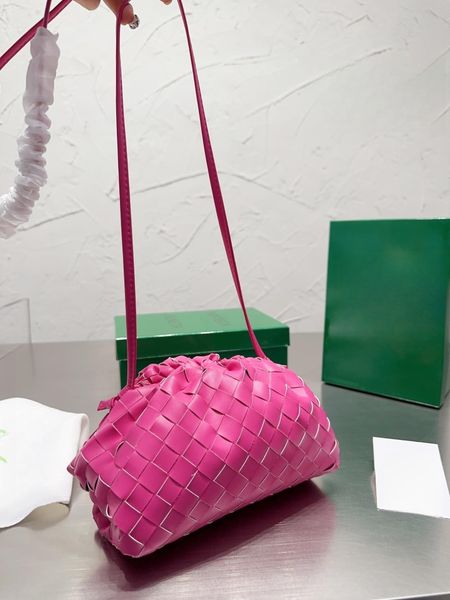 

woven bag 2023 new type bag women's cowhide pleated dumpling bag women's handheld one shoulder crossbody bag