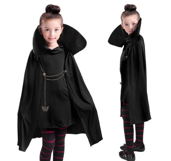 

cartoon el transylvania mavis cosplay costume fancy girls black cape coat wig with tshirt pants halloween carnival costume1984666, Black;red