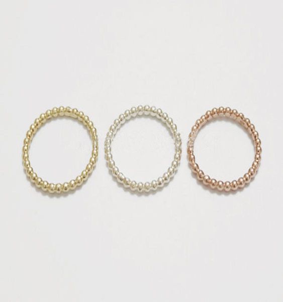 

fashion corrugated circle ringsthe design of simple rings for women silver plated wave bead ring8409984, Golden;silver
