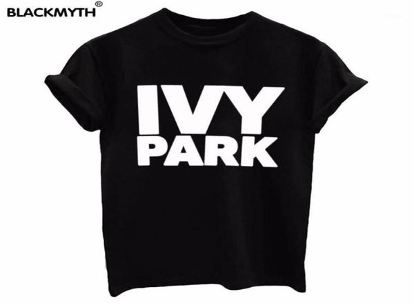 

whole women039s oneck ivy park letters print summer t shirt short sleeves white black slim tee shirt13537995