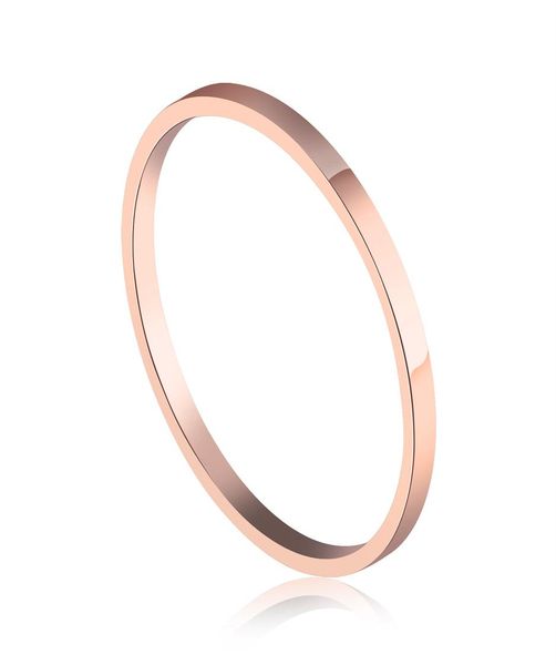 

15mm rose gold tiny simple skinny rings in stainless steel06346086, Silver