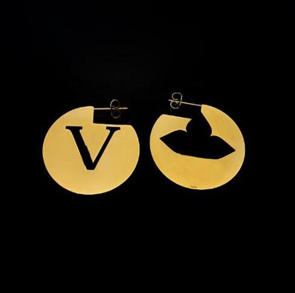 

fashion hoop huggie charm earrings aretes for women party wedding engagement lovers gift jewelry with box7631305, Golden;silver