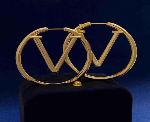 

women designer hoops earrings fashion womens 5cm circle simple gold earring jewelry luxurys designers earrings letter studs hoops 6750993, Golden;silver