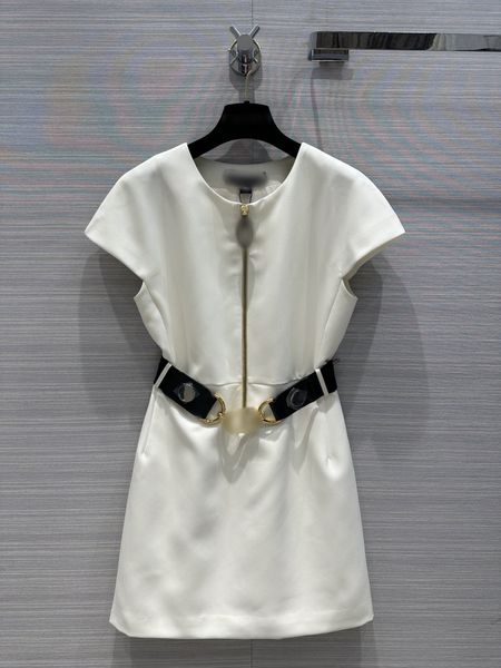 

milan runway dress 2023 new autumn short sleeve o neck fashion designer dresses brand same style dress 0712-2, Black;pink