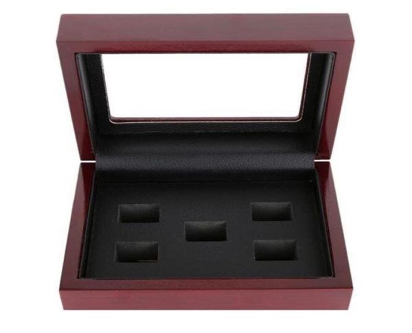 

wooden box championship ring display case wooden boxs for ring 2 3 4 5 6 holes to choose rings and collection 8192359, Black;white