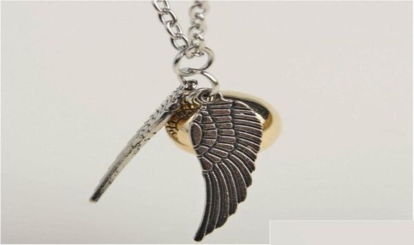 

new style silver wings snitch gold necklace pendant golden whole rhbbr 7a3yg2150226