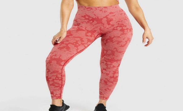 

yoga outfits adapt camo seamless leggings women high waist fitness yoga pants scrunch bum leggings drop gym clothing sport4909160, White;red