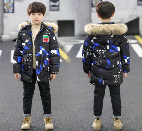 

boy039s new big boy winter children039s down cotton coat013187666, Blue;gray