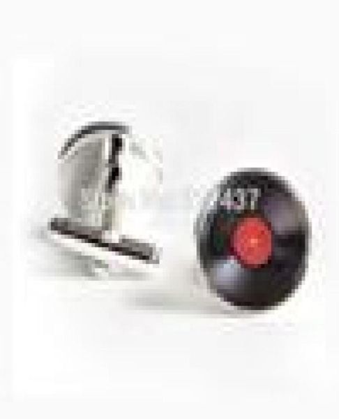 

1 pair men shirt cufflinks cd cufflinks vinyl record cuff link dj cuff links for men retro music cufflinks for him1576511, Silver